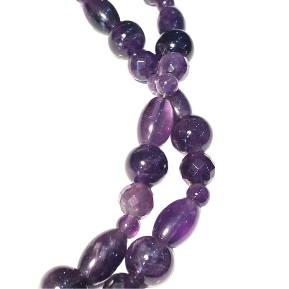 Jay King 925 Amethyst Purple Double Strand Beaded Necklace - Picture 4 of 16